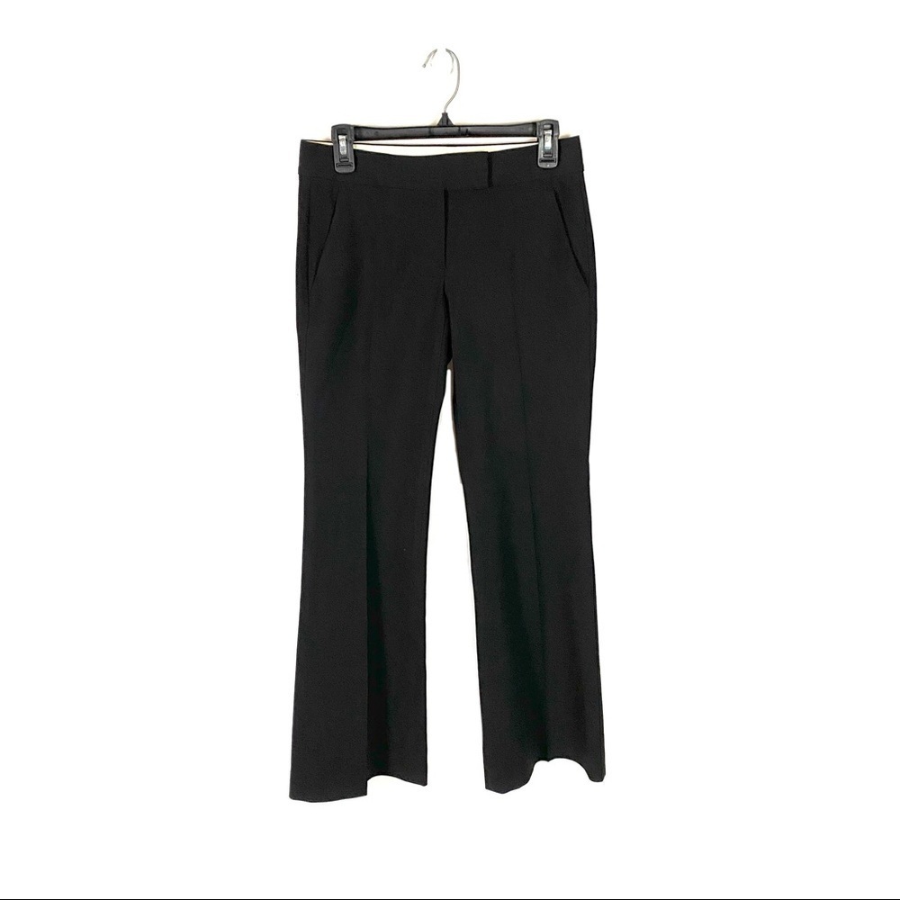 Theory Women's Black‎ Pants Flare Stretch Polyester